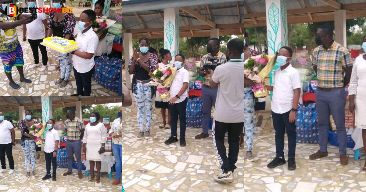 Oswald Donates his our-day gift to the Orphanage (photos)