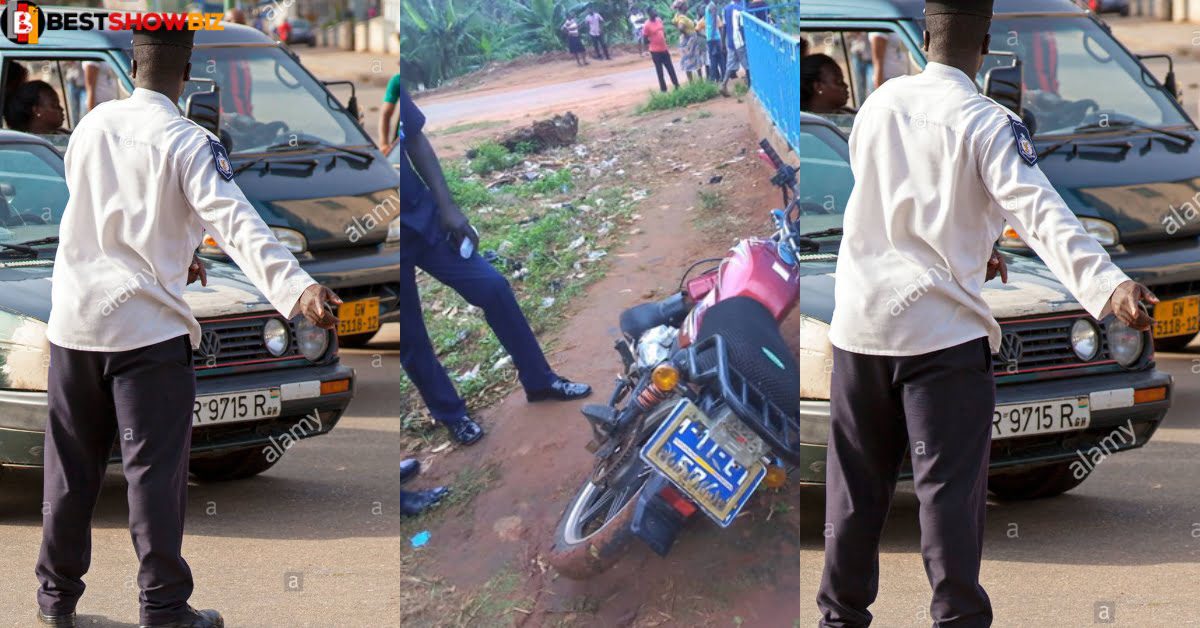 Thief steals motorbike of a Police officer who was directing traffic in Accra