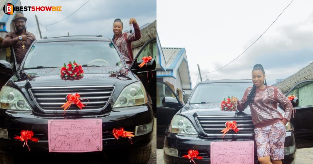 Pastor gifts his wife an expensive car on their 7th anniversary promises to buy her a private Jet soon