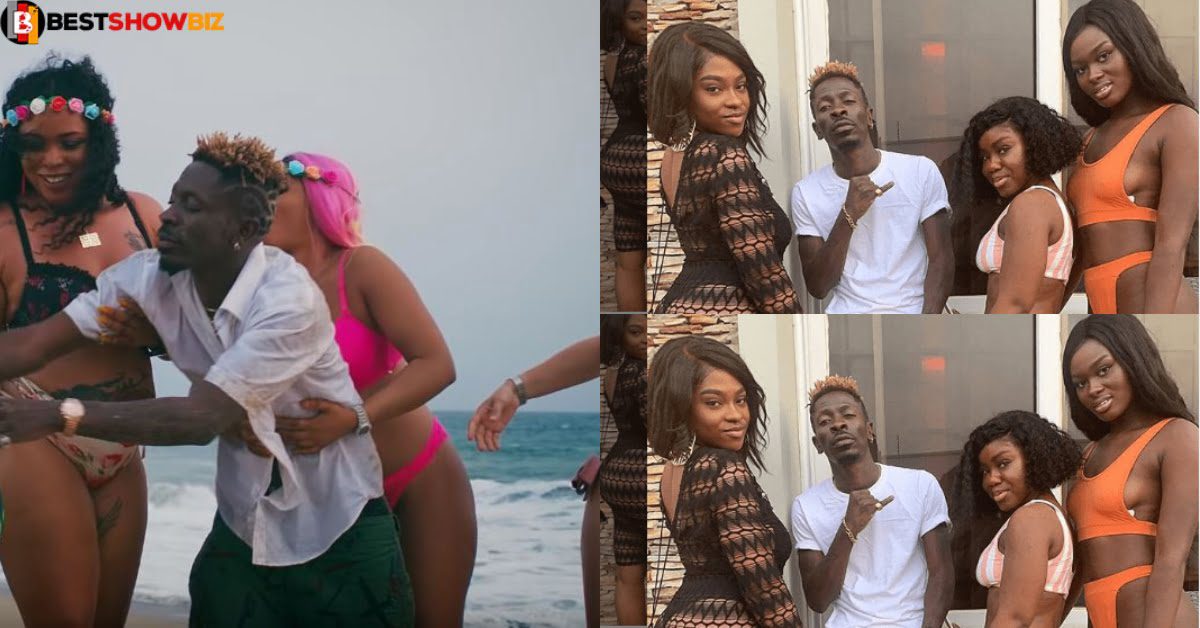 Lady shouts shatta Wale's name as she was been chopped in a hotel room, Netizens believe shatta wale was the man chopping (video)