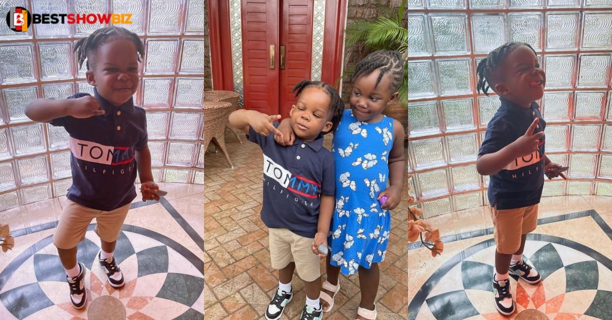 See photos of stonebwoy's Handsome son Janam looking all grown up.