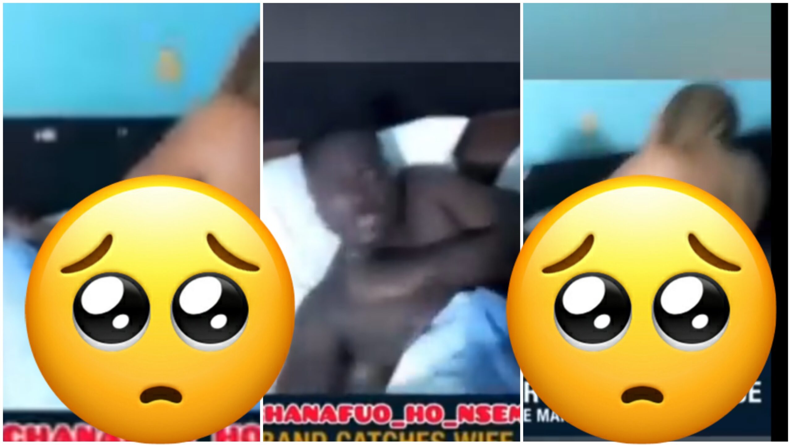 Husband catches wife red-handed sleeping with a colleague worker on their matrimonial bed (+VIDEO)