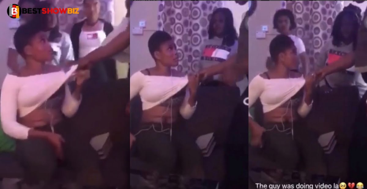 (Video). See how this young girl was humiliated after she was caught in the room of her friend's boyfriend