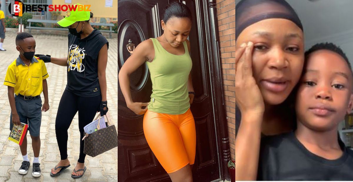 "It's hard but am doing what a man should do" - Akuapem Poloo inspires her son