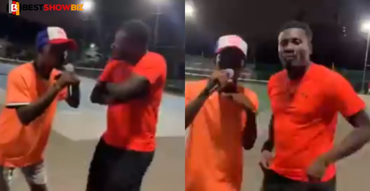 Watch video as young rapper wowed Asamoah Gyan with his freestyle