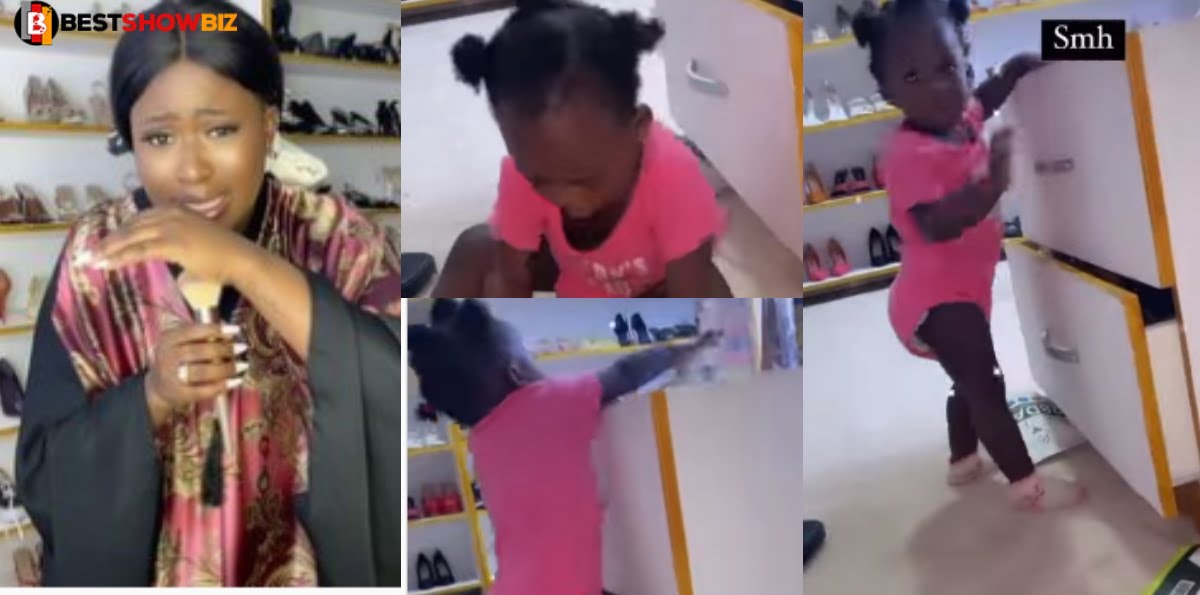 Fella Makafui cries as she complains of how stubborn her daughter is (video)