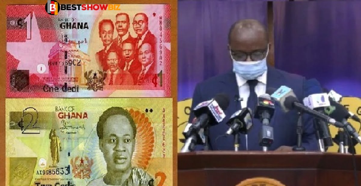 The Bank of Ghana will soon phase out the Ghc1 and Ghc2 notes.
