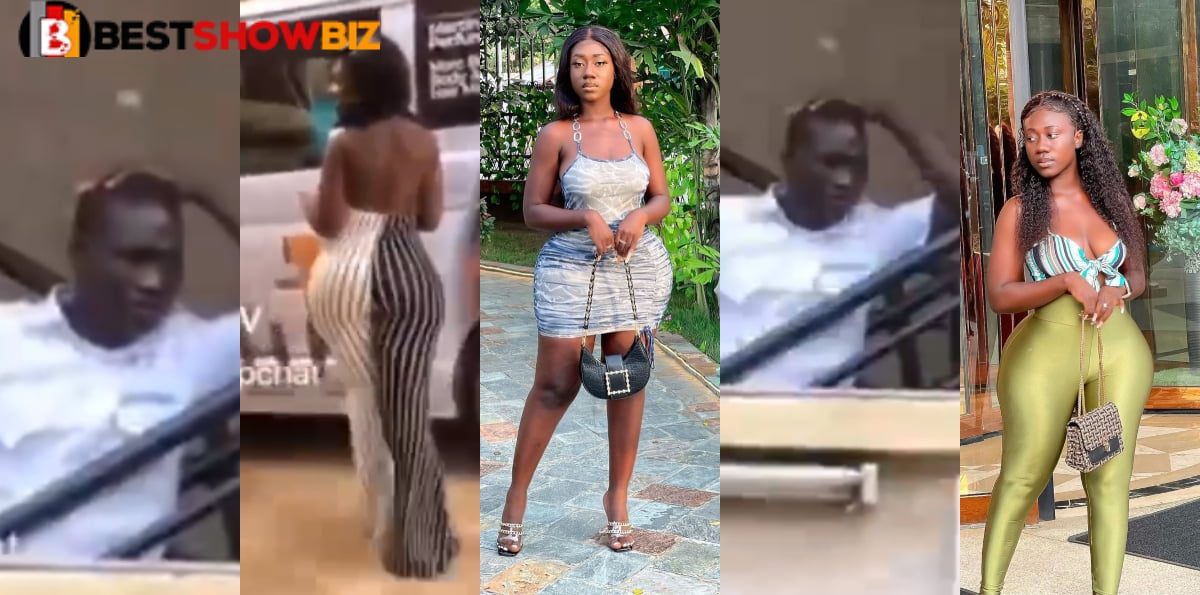 See video of how hajia Bintu left a security man confused with her huge backside (video)
