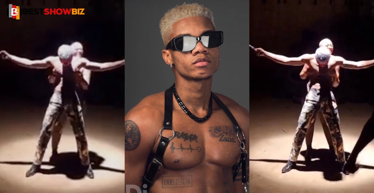 "Please don't play with my n!pples" - Kidi begs video vixen while shooting a video
