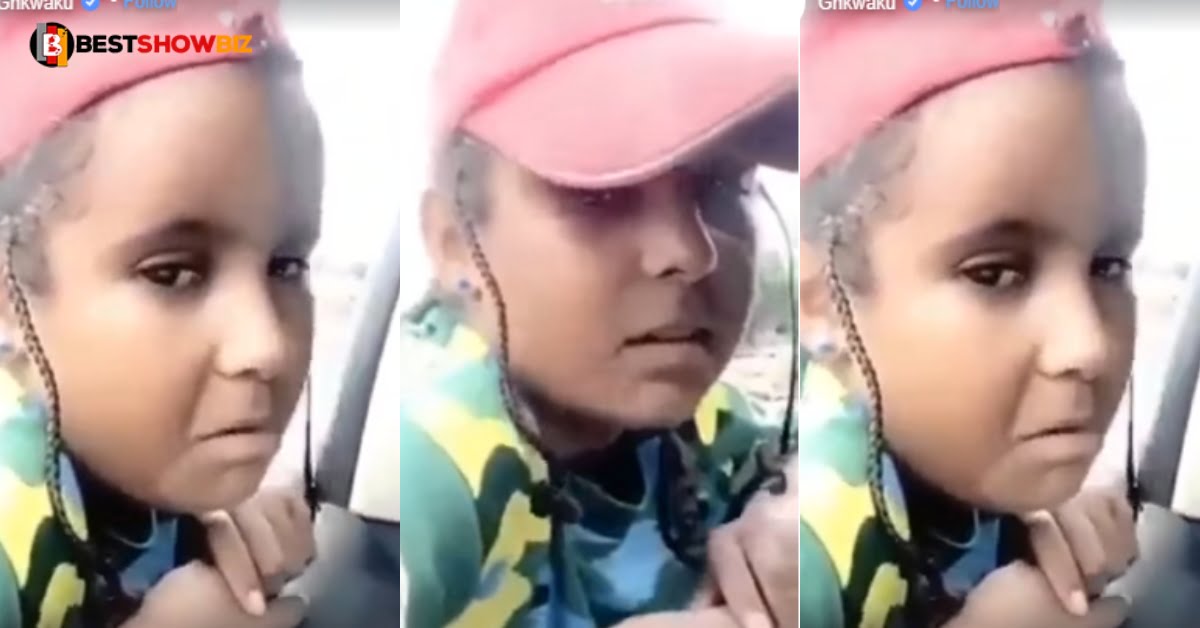 Beautiful Nigerien female beggar speak typical Twi while begging for money - Video