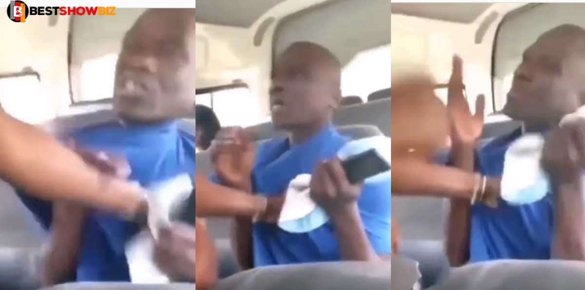 Two ladies be@t up a man for trying to propose to a 16-year-old girl in a public bus
