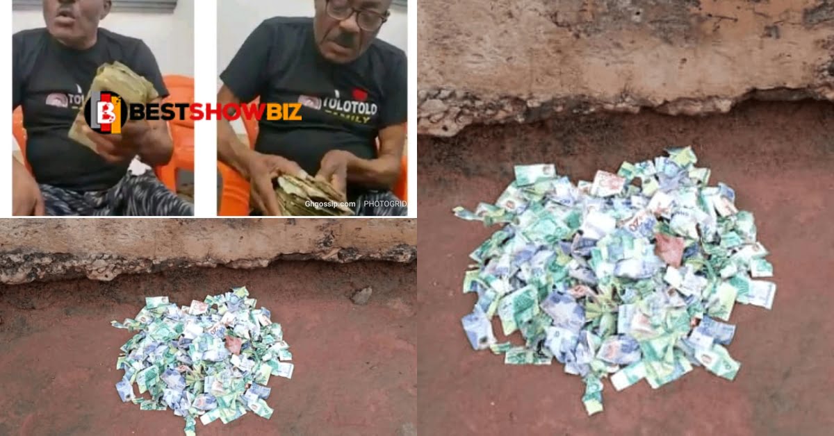 Good Man finds Thousands of cedis at the back of his house, he took the money to the police station and made a case.