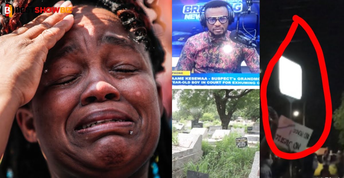 Widow cries to IGP Dampare for help as Police took Ghc 1000 from her and still arrested her grandson for plundering graves at Obuasi