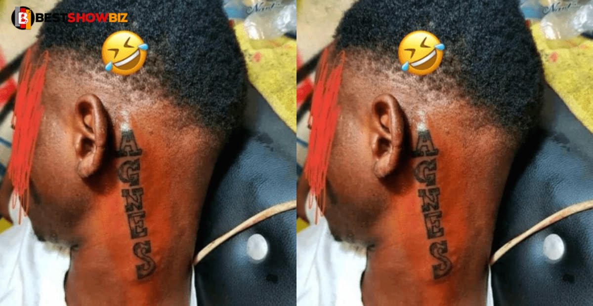 Man goes viral after he tattooed the name of his girlfriend "Agnes" on his neck