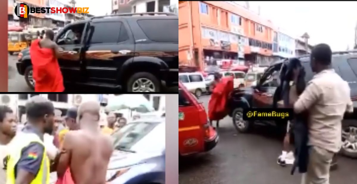 Kumasi: Man chases his wife’s alleged lover with a cutlass in broad day light [Video]