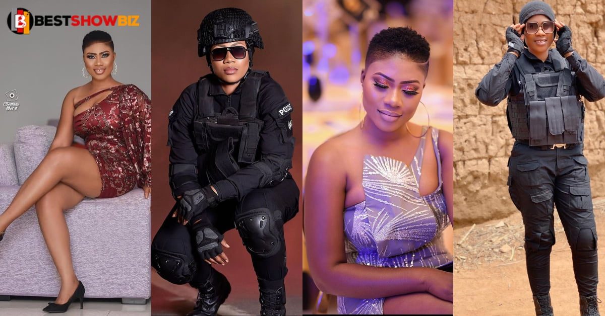 Ghana's most beautiful Police Officer storms the internet with new photos as she marks 13-years of service
