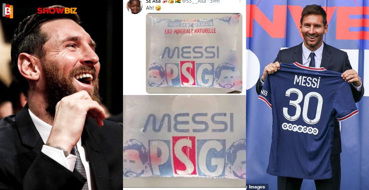 Pure water company in Ghana goes viral for using Messi's name and image to sell their product