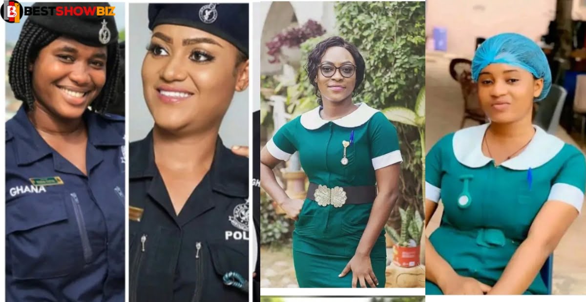 See beauty comparison between Ghana policewomen and nurses (photos)