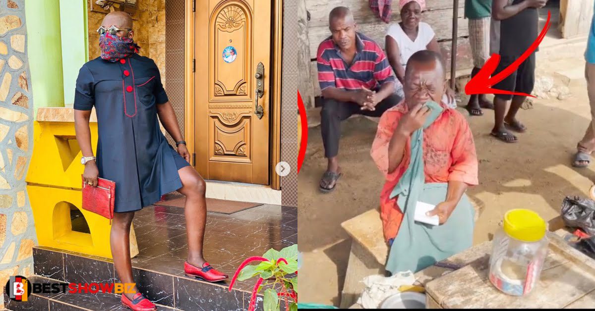 Disable shoemaker cries like a baby after Osebo gifted him Ghc 9,000 (video)