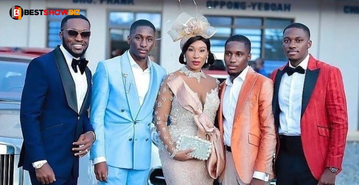 See beautiful photo of Osei Kwame Despite's wife and her sons