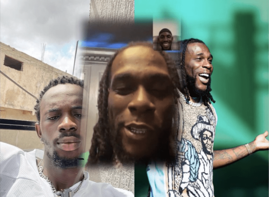 This is Grace: Burna Boy calls Black sheriff on a video call to discuss a possible collaboration