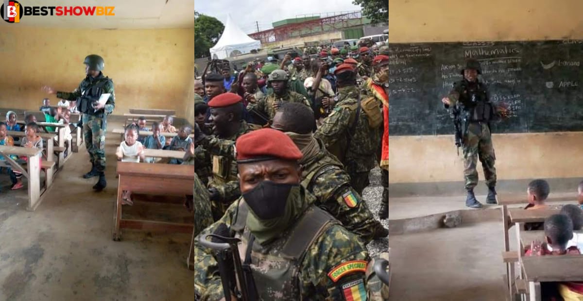 Guinea: Soldiers head to classrooms to teach students after teachers abandoned their jobs (photos)
