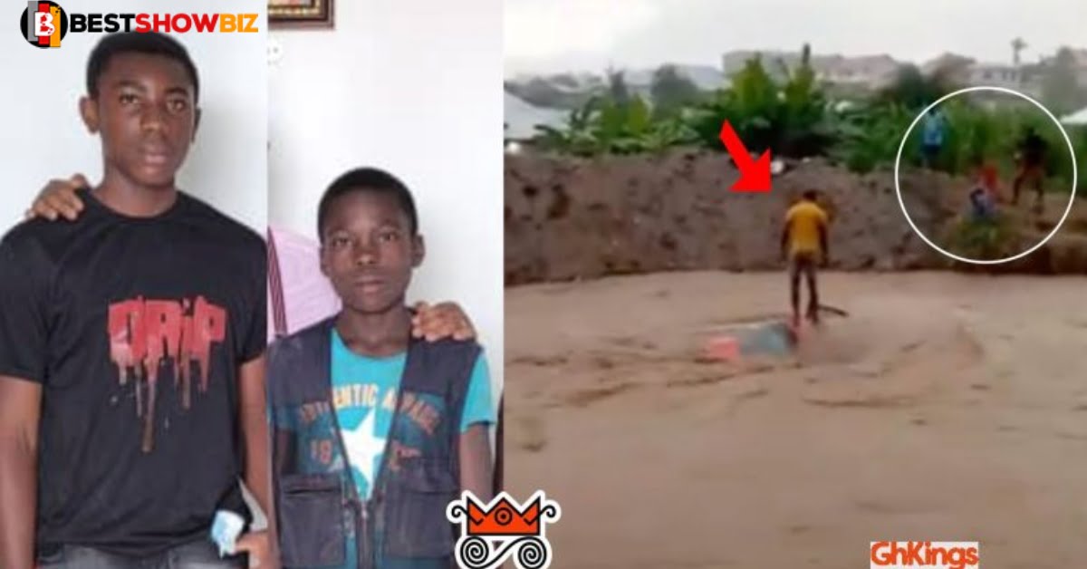 two boys, 16 years and 13 years respectively, save taxi driver from drowning in Kumasi (video)