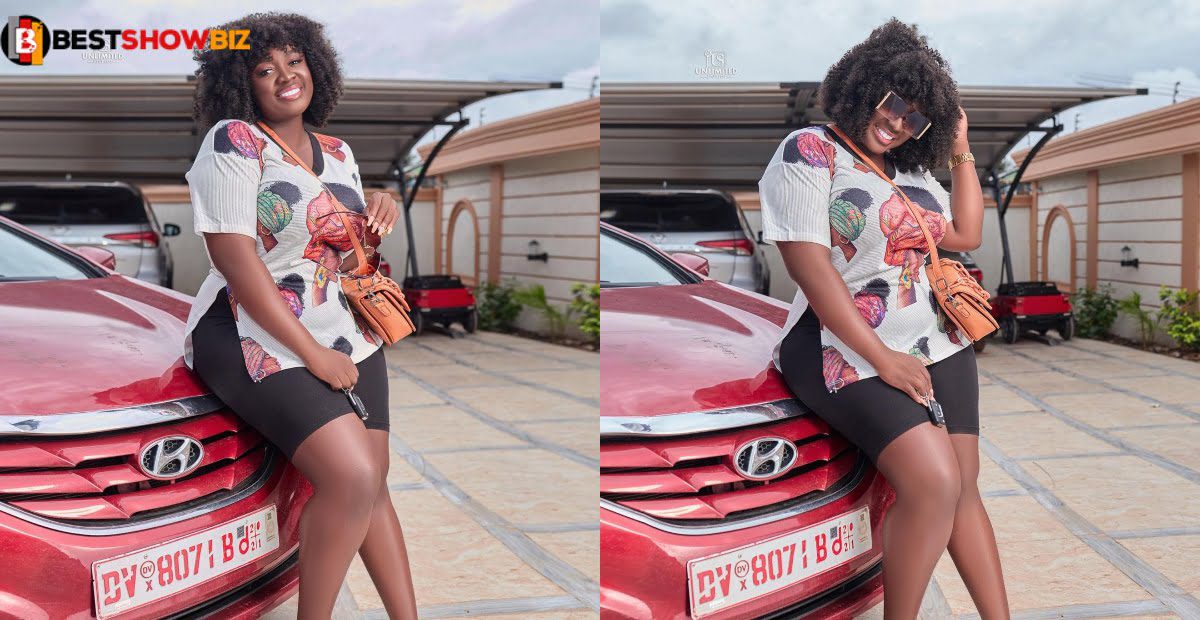 Richman's wife, Tracey Boakye shows off her brand new car in new dazzling photos