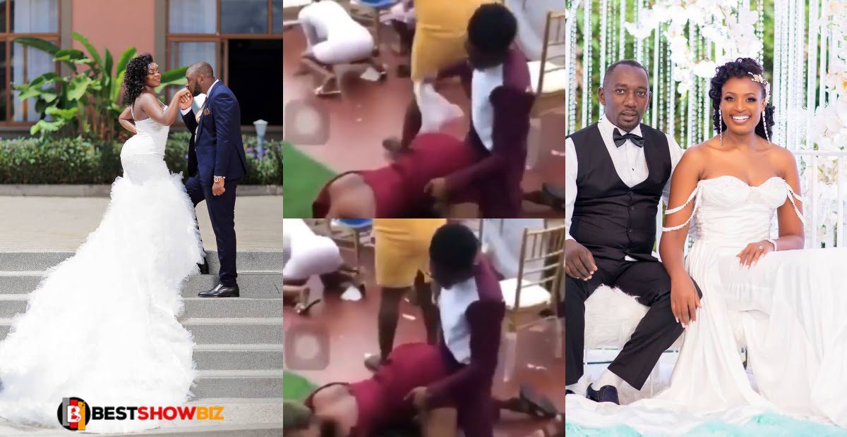 Two wedding guests spotted ch0p!ng themselves at someone's wedding (video)