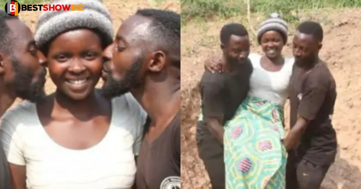 Woman makes history as she marries two men, she explained how she is able to satisfy them both.