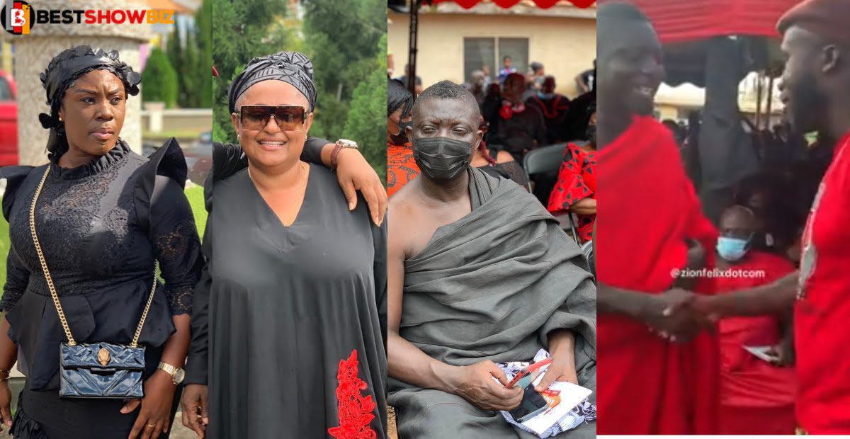 Emelia Brobbey, Dr. Likee , Matilda Asare, and other celebrities storm the funeral of Bill Asamoah's mother (videos +photos)