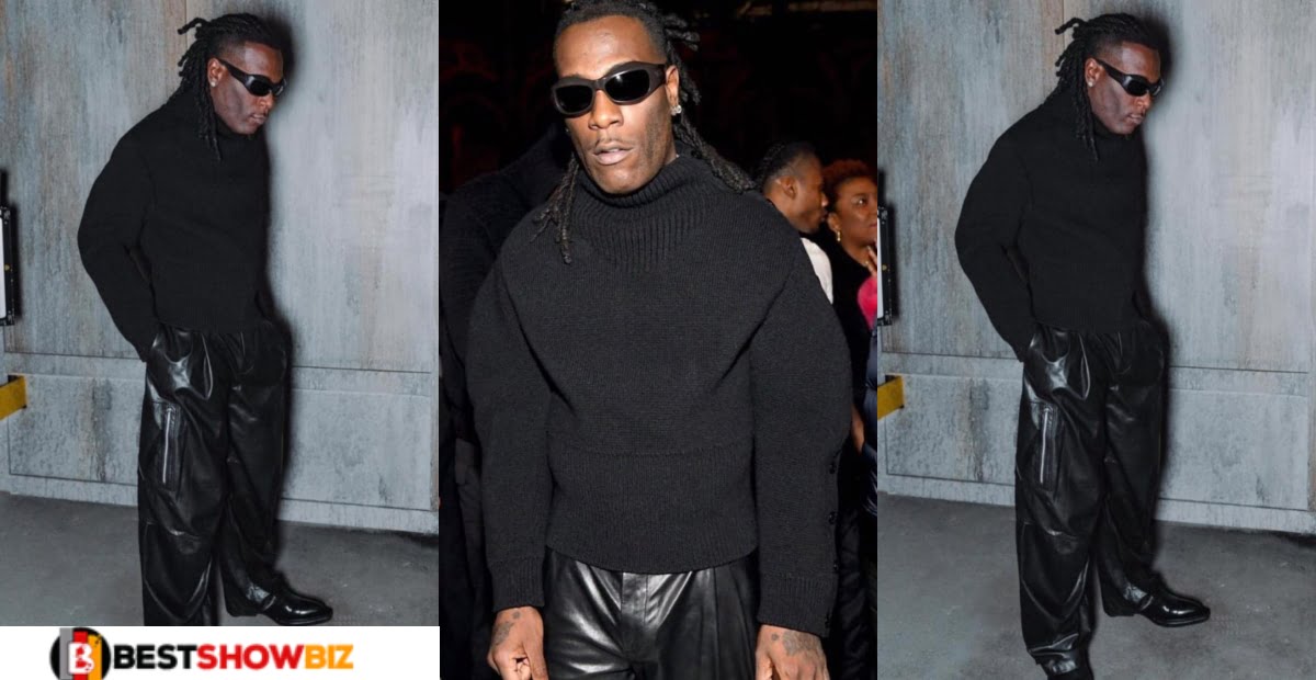 "Burna Boy is not normal"- Netizens say after he showed up with this dressing to an event (photos)