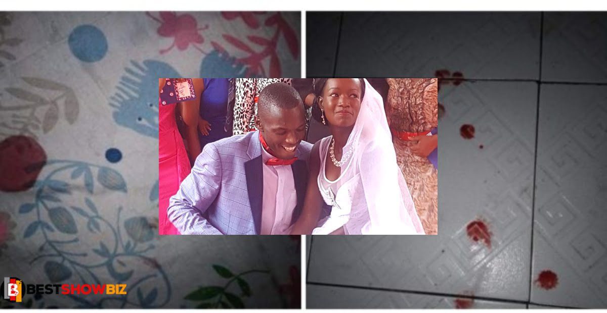 "I gave my virginity to the right man"- Lady shares bloØd-stained bedsheet of her first night with her new husband