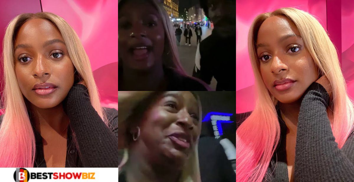 Video of Billionaire daughter Dj Cuppy running From a Nigerian Guy in the UK raises concern online (Video)