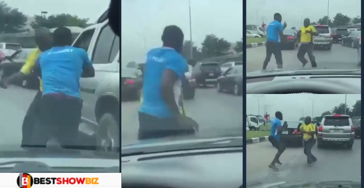 Watch video of Two Drivers fighting dirty on the main road (Video)