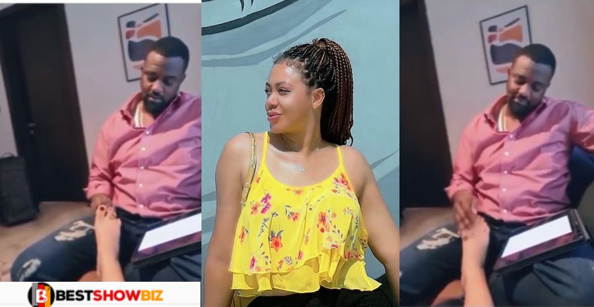 Married John Dumelo caught romancing and kissing Nadia Buari's leg in new video
