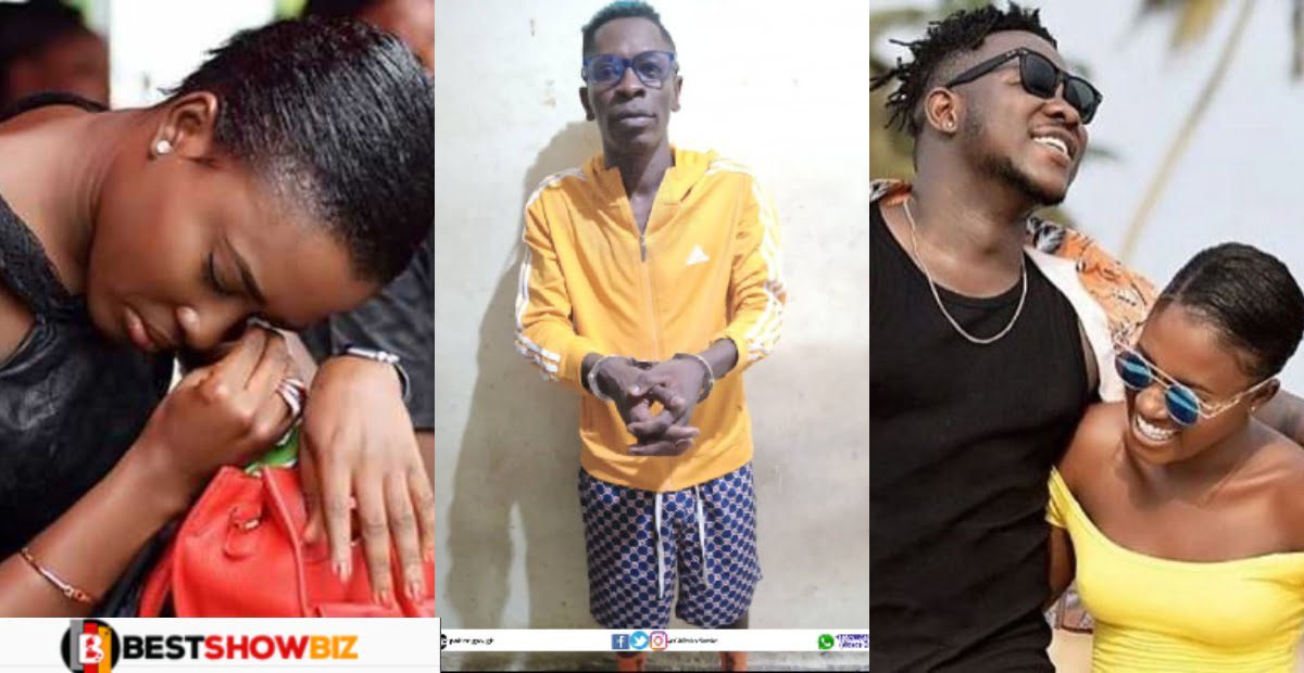 video of Fella looking worried in court after Shatta's arrest pops up, not knowing her husband will soon follow.