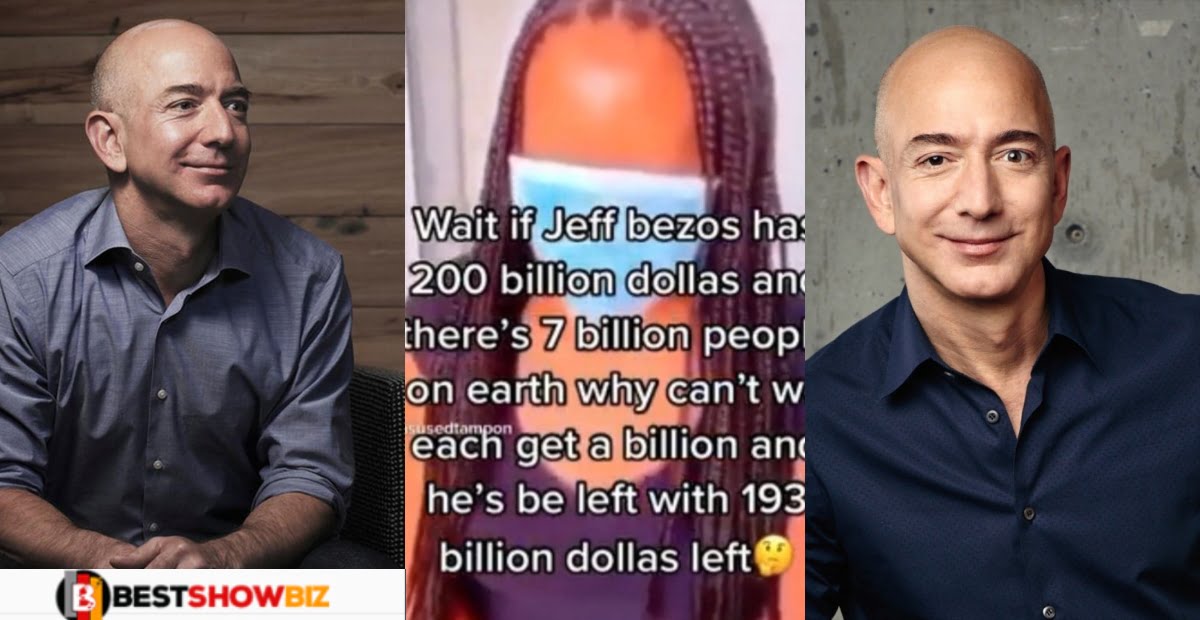 Jeff Bezos Blocks a lady on Twitter after she tweeted that he could give everyone in the world 1 billion.
