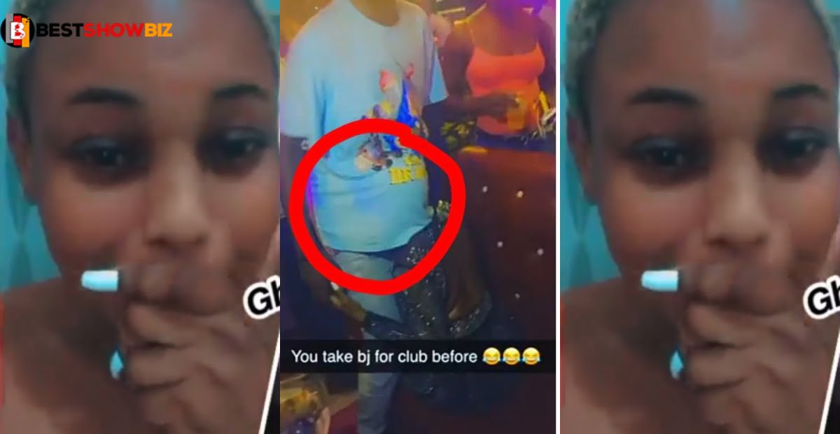 See the video of Kasoa Slay Qữeen giving a Man 'BJ' at a club in the presence of many people.