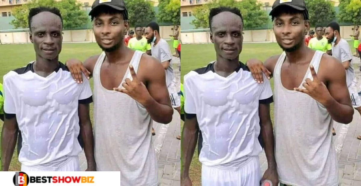 New photos of 23-year-old Ghanaian footballer, Afoakwa possing with a fan he is younger than pops up