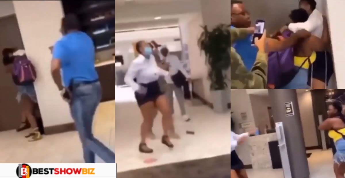 Two Ladies believed to be National Service Personnels F!ght Over “Koti” At Workplace (Video)