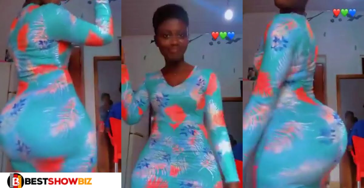 Small girl with big Goods; lady with huge backside throws a challenge to Hajia Bintu (video)