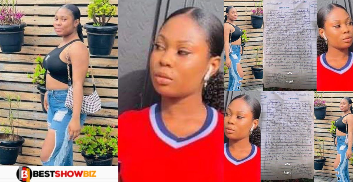"I can't continue living" – Students writes in a letter before k!llῗng herself after her boyfriend broke up with her. [Details]