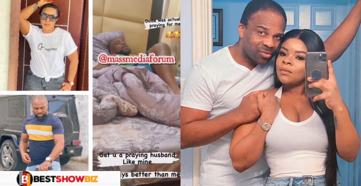 “my husband is a prayerful man” Laure Ikeji brags with a video of her husband praying