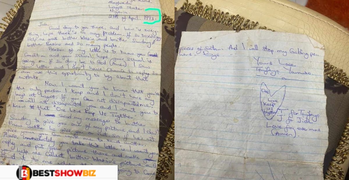Man shares the letter of apology his mother wrote to his father in 1993