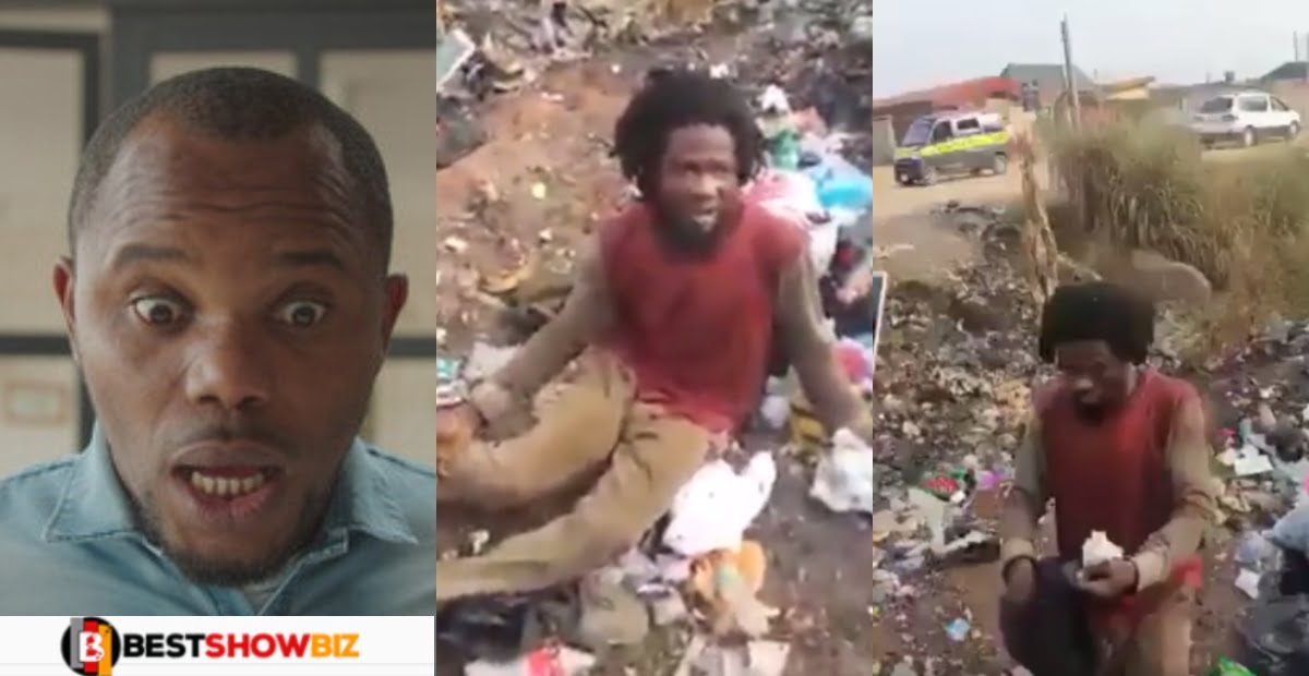 Man Pretending to be mᾰd Caught Whiles Collecting mḕnstrual pads and baby diapers (Video)