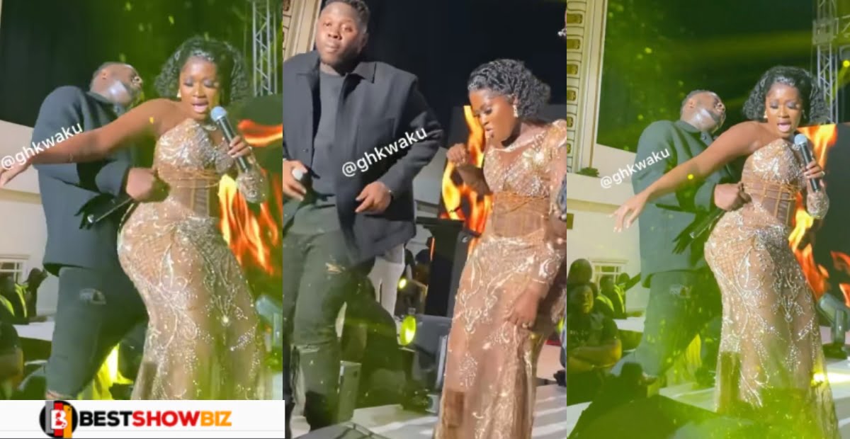 See what Fella Makafui and Medikal did on stage that has everyone talking on social media (video)