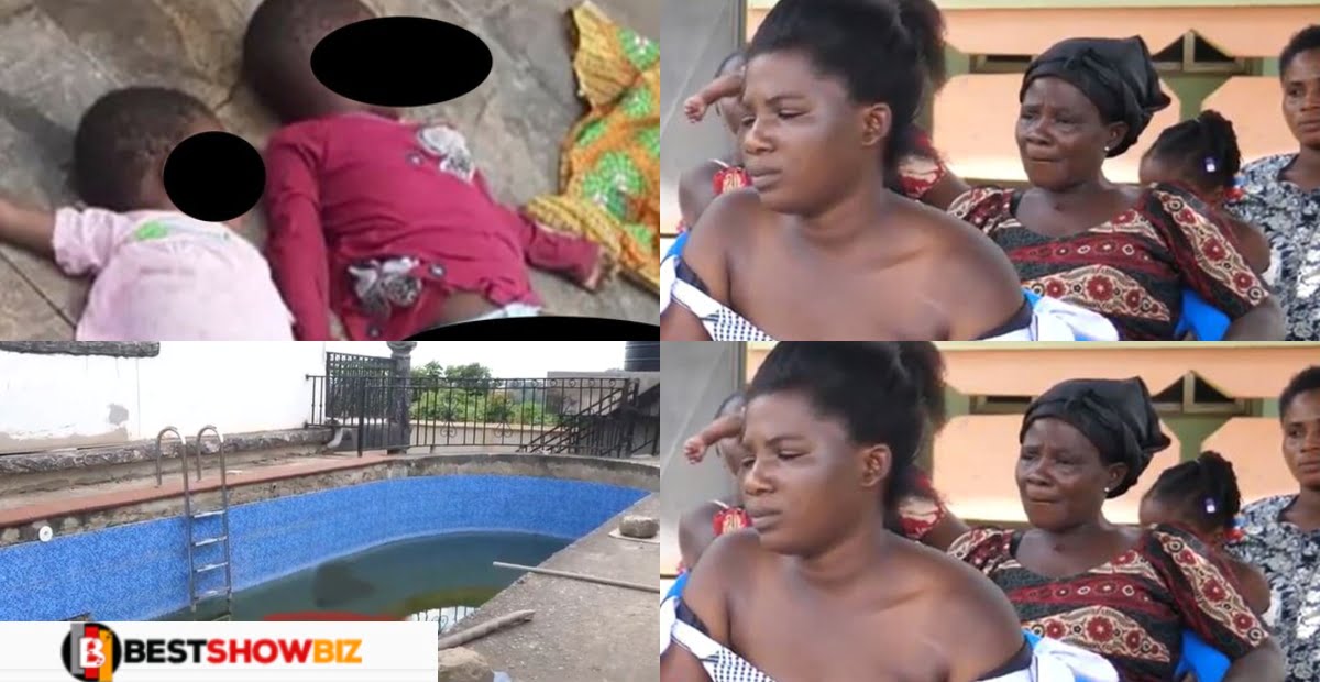 mother in tears after her two kids droᾧnḕd in an uncompleted swimming pool (photos)