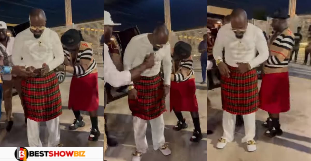See how Osebo managed to get actor Jim Iyke to dress like him wearing a skirt (photos)