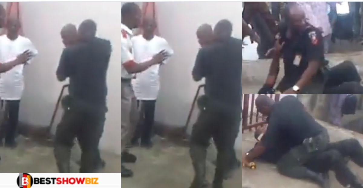 Video: Two Police Officers spotted fighting over bribe money